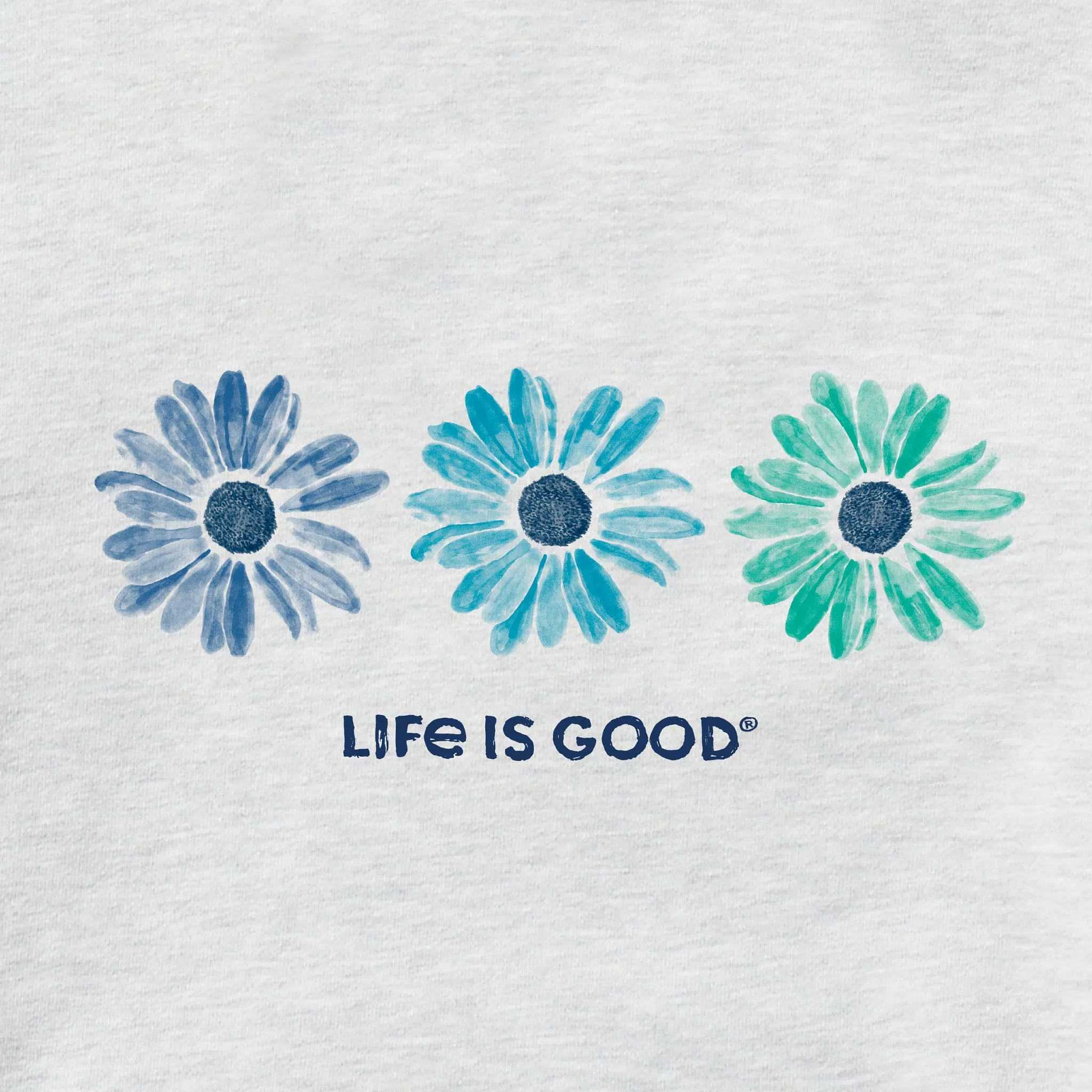 Women's Three Painted Daisies Simply True Fleece Hoodie Life is Good