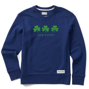 Women's Three Shamrocks Simply True Crew Life is Good