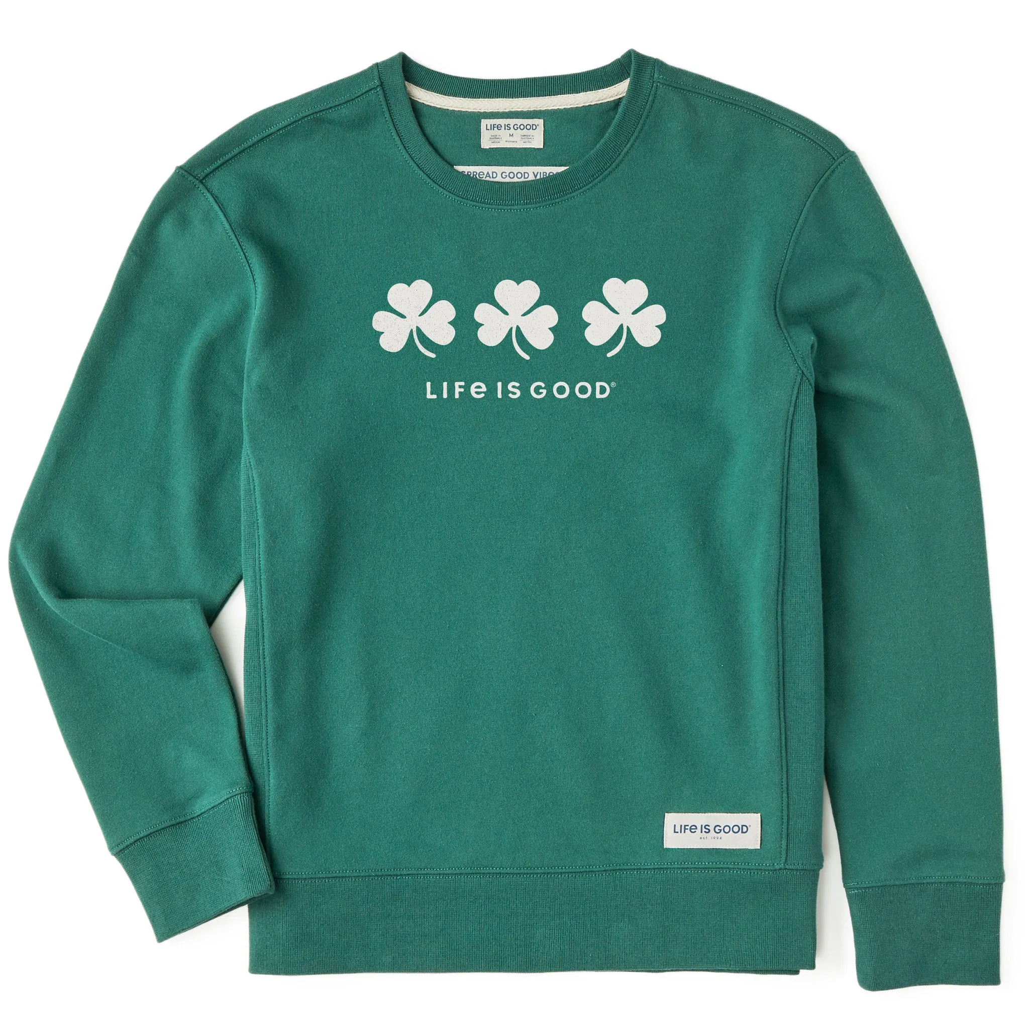 Women's Three Shamrocks Simply True Crew Life is Good