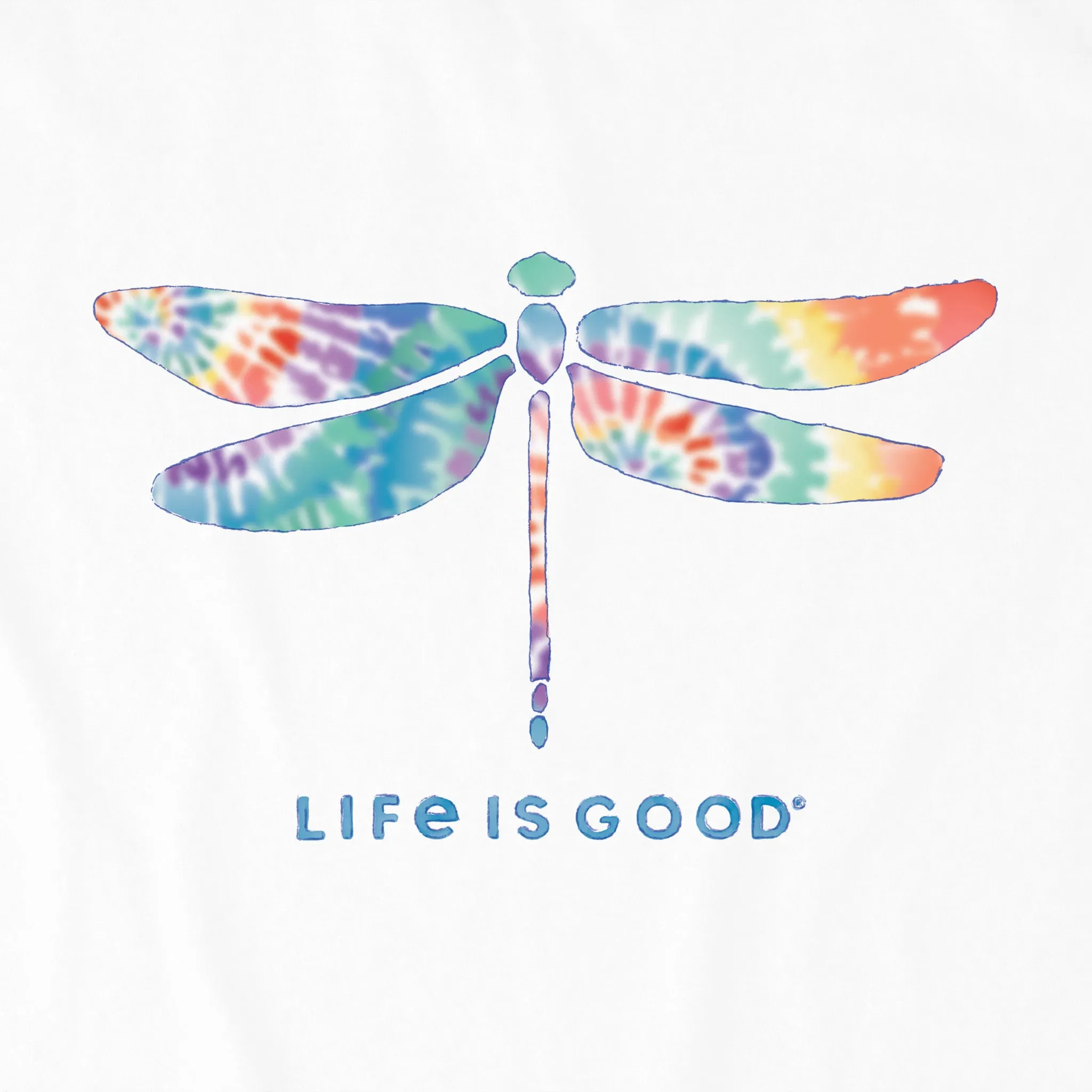 Women's Tie Dye Dragonfly Simply True Fleece Hoodie Life is Good