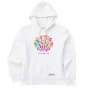 Women's Tie Dye Tribal Shell Simply True Fleece Hoodie Life is Good