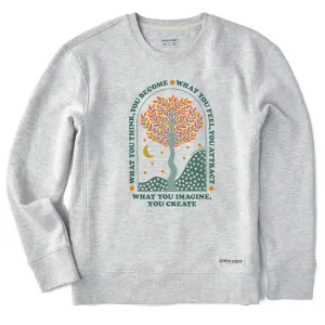 Women's What you Imagine, You Create Tree Simply True Crew Life is Good