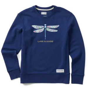 Women's Wildflower Dragonfly Simply True Crew Life is Good