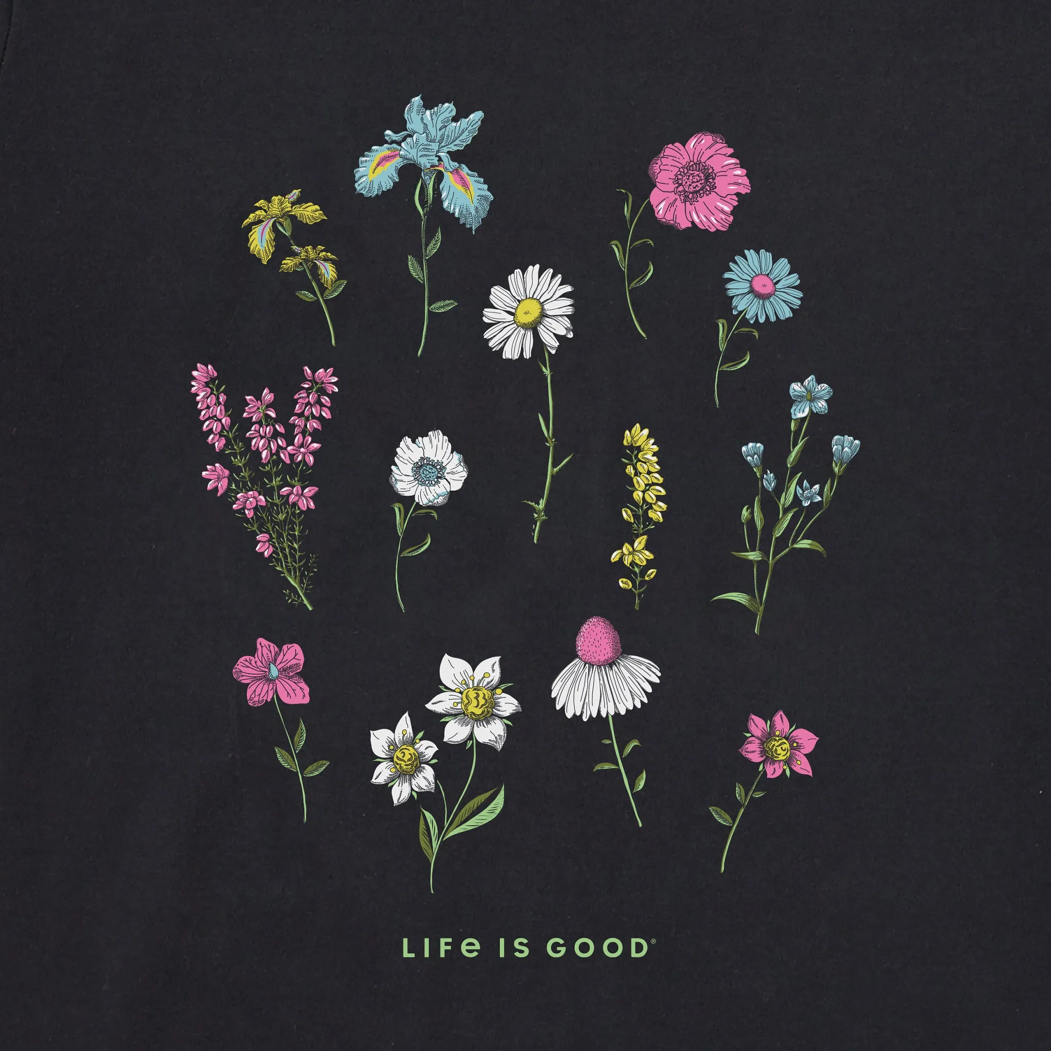 Women's Wildflower Fields Forever Simply True Fleece Hoodie Life is Good