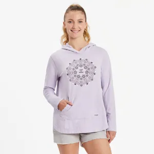 Women's Wildflower Primal Mandala Crusher-FLEX Hoodie Tunic Life is Good