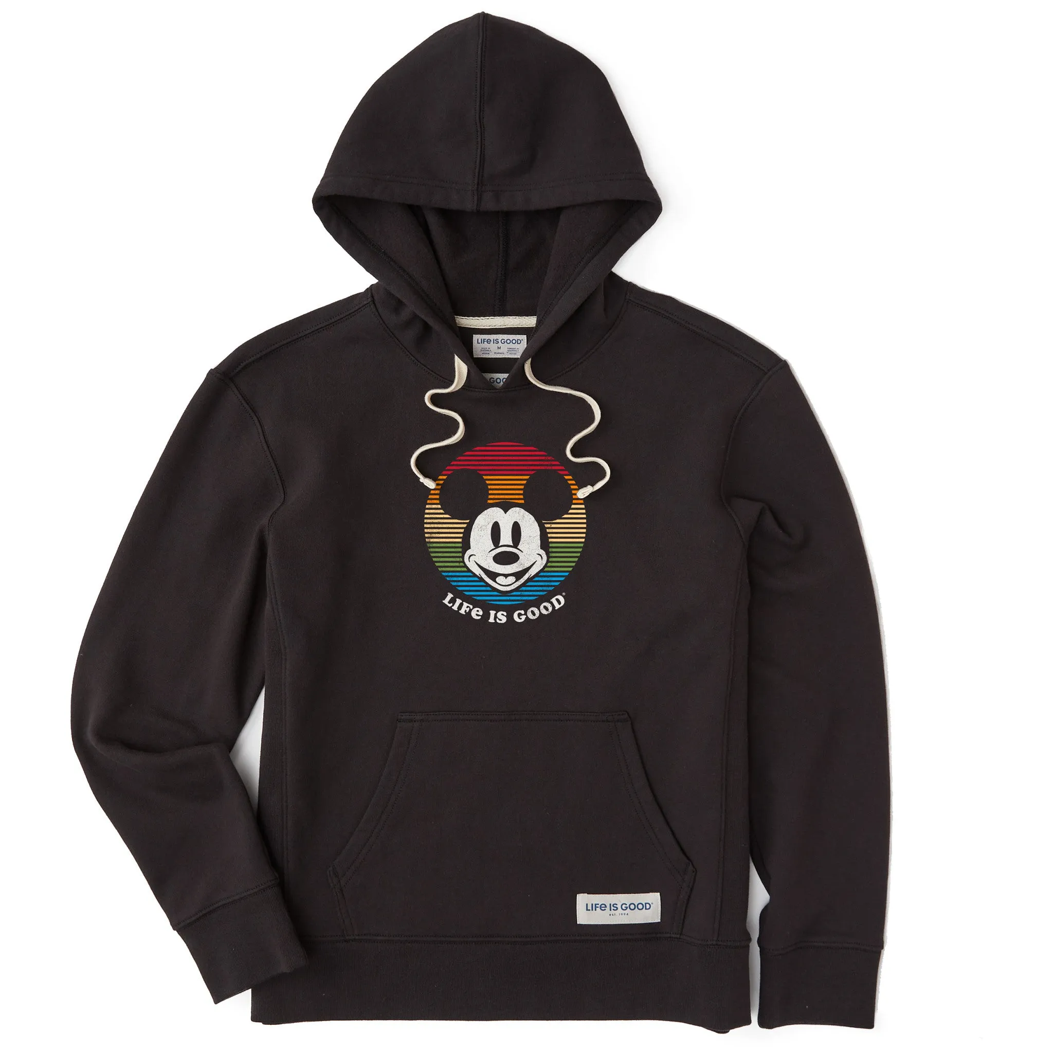 Women's Willie Stripes Circle Simply True Fleece Hoodie Life is Good