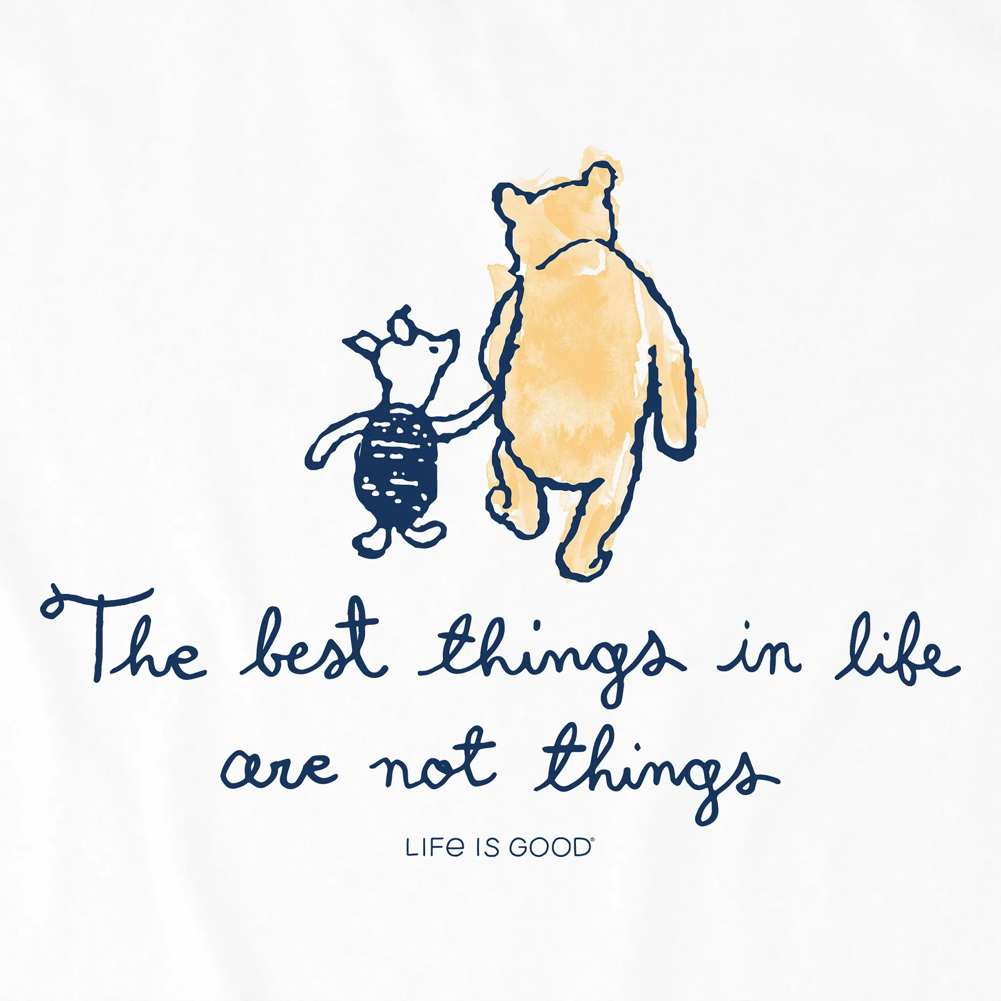 Women's Winnie Best Things Simply True Fleece Crew Life is Good