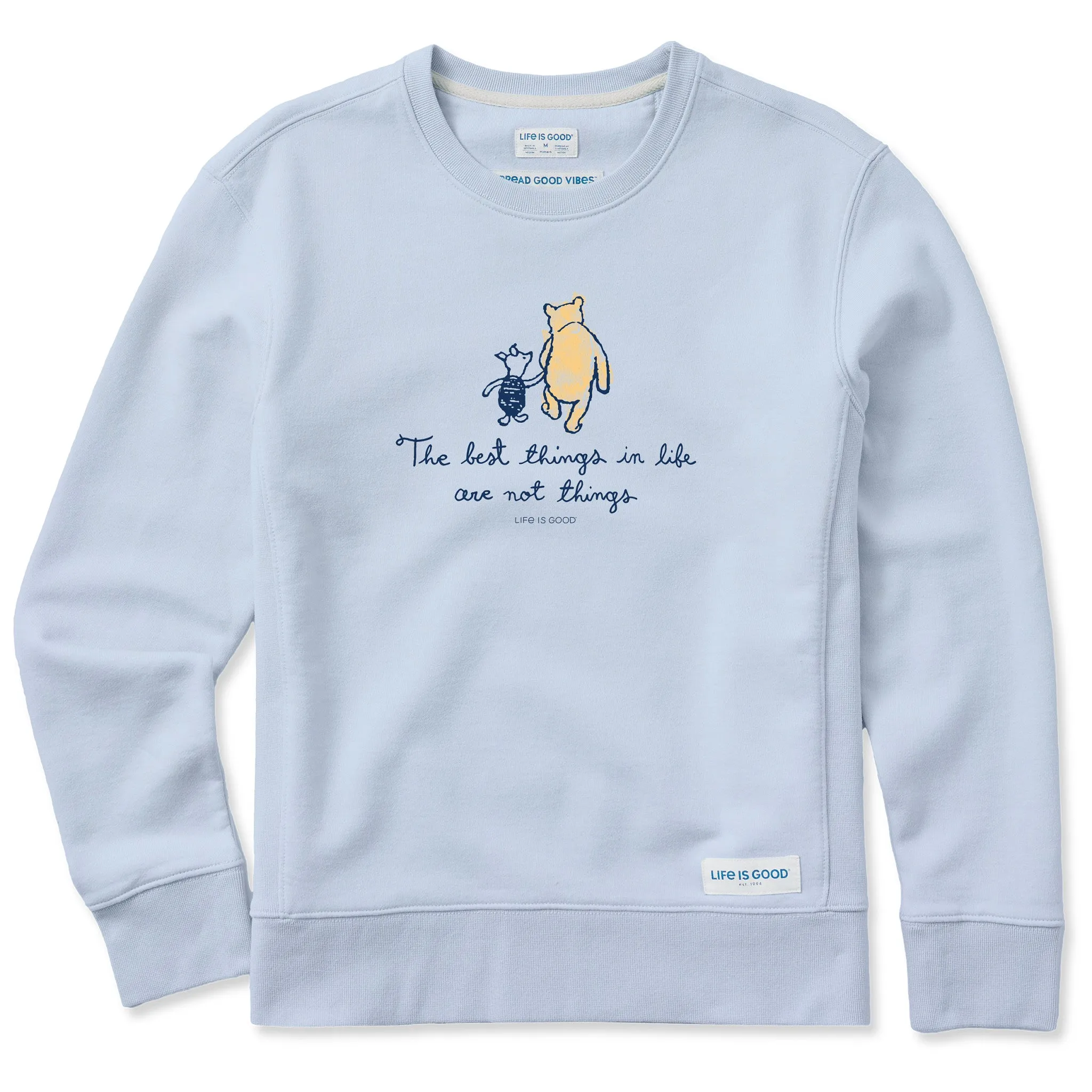 Women's Winnie Best Things Simply True Fleece Crew Life is Good
