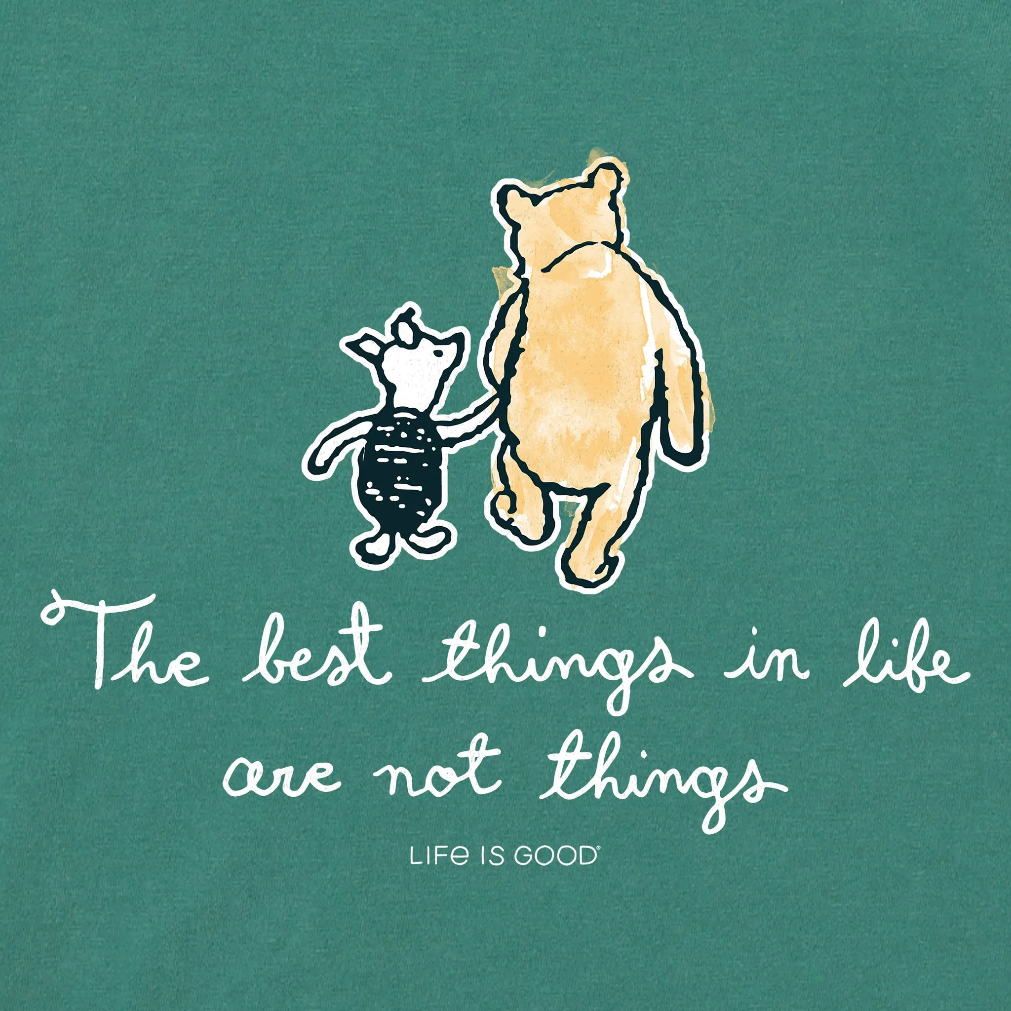 Women's Winnie Best Things Simply True Fleece Crew Life is Good