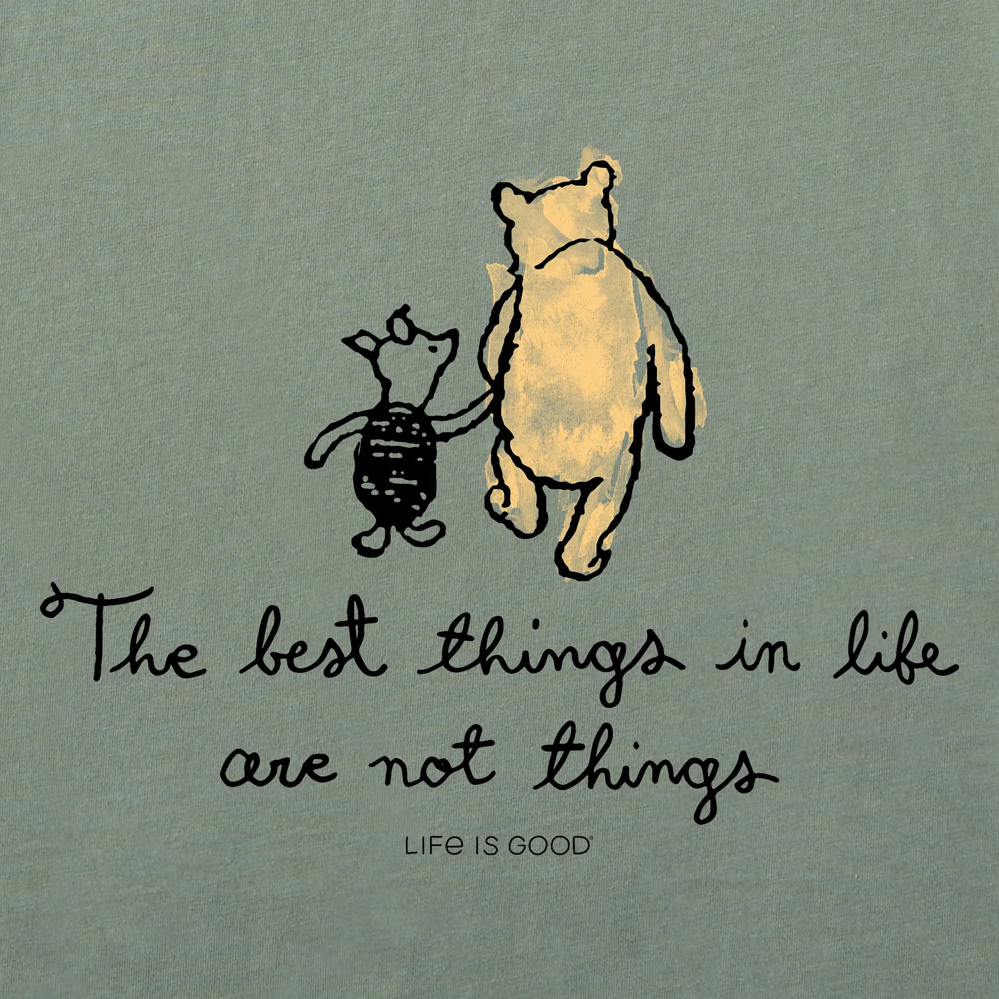 Women's Winnie Best Things Simply True Fleece Crew Life is Good