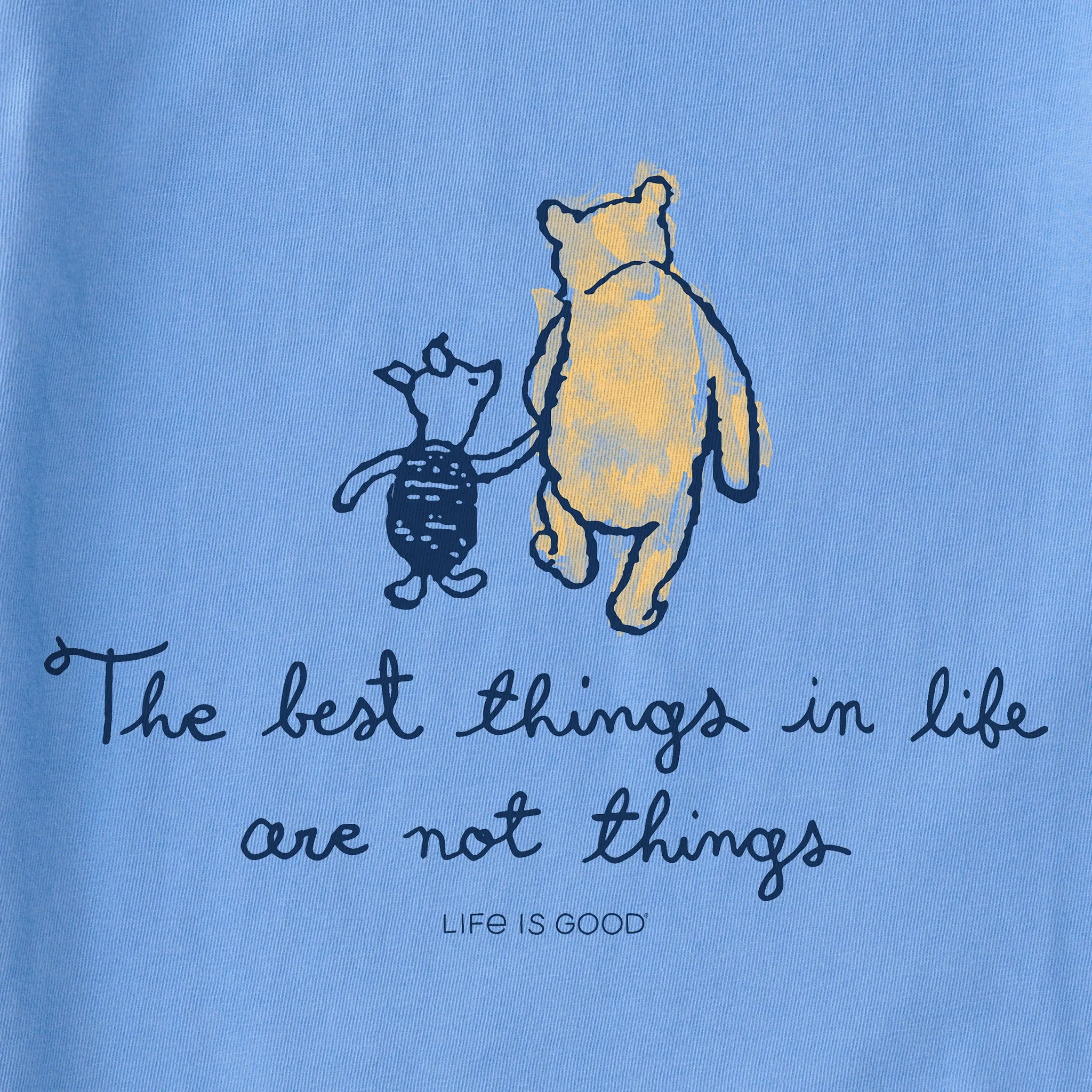 Women's Winnie Best Things Simply True Fleece Crew Life is Good