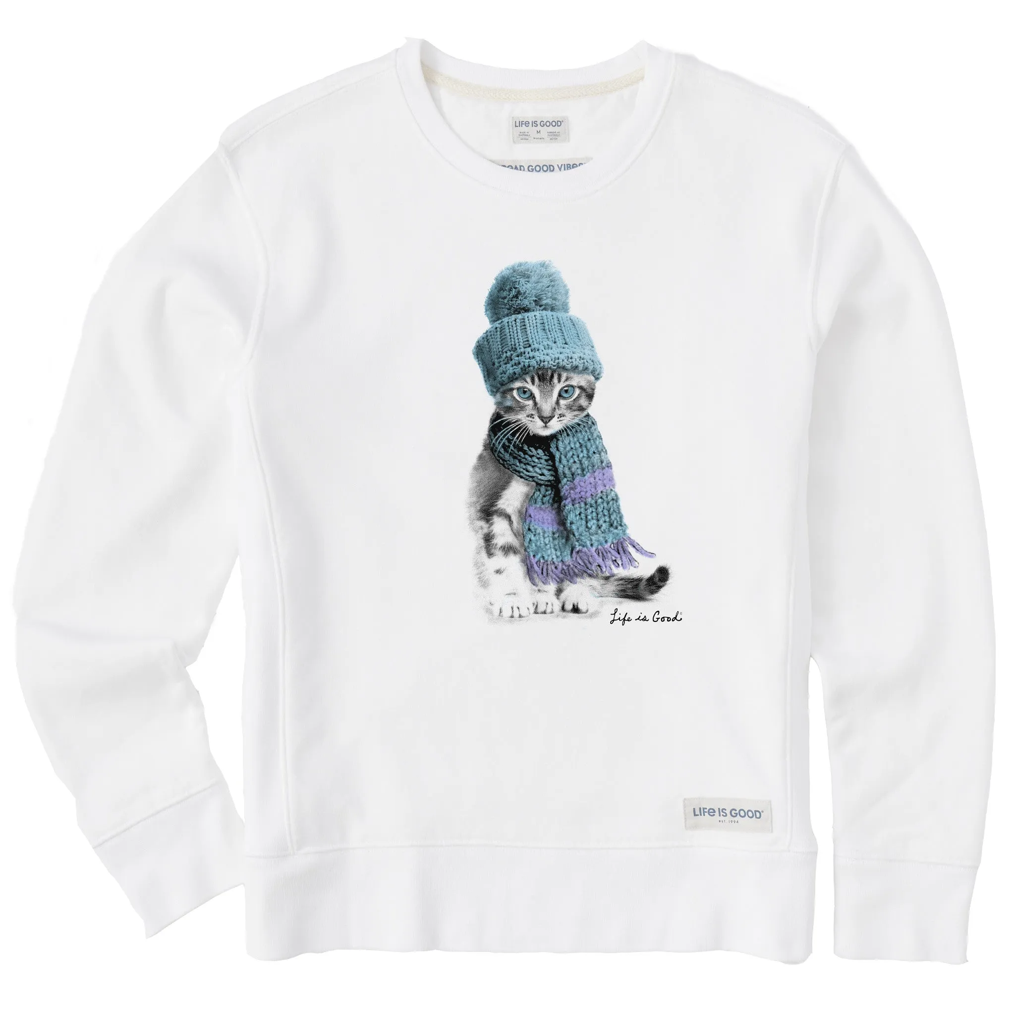 Women's Winter Cat Hat Simply True Crew Life is Good