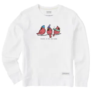 Women's Winter is for the Birds Cardinals Simply True Fleece Crew Life is Good