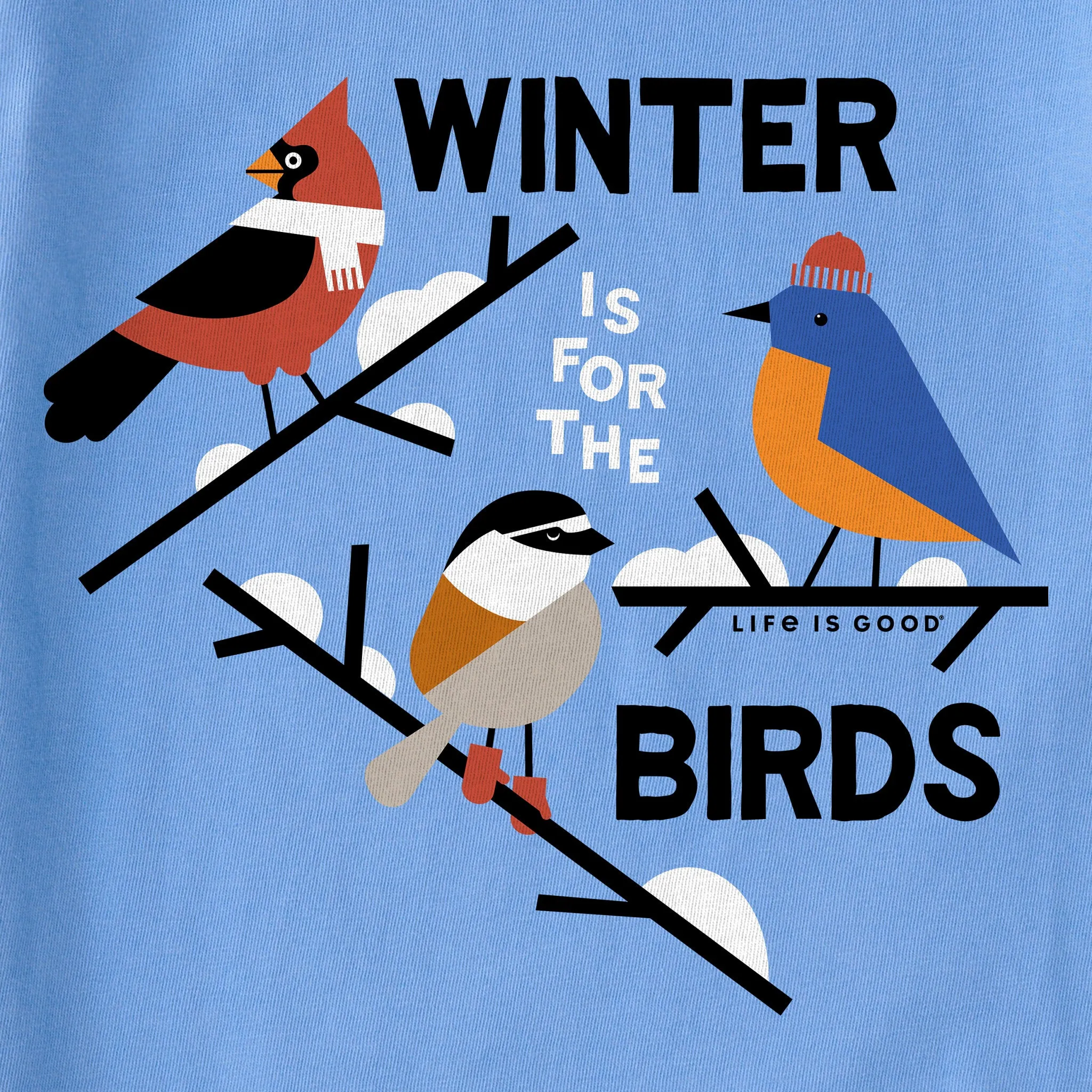Women's Winter is for the Birds Simply True Fleece Crew Life is Good