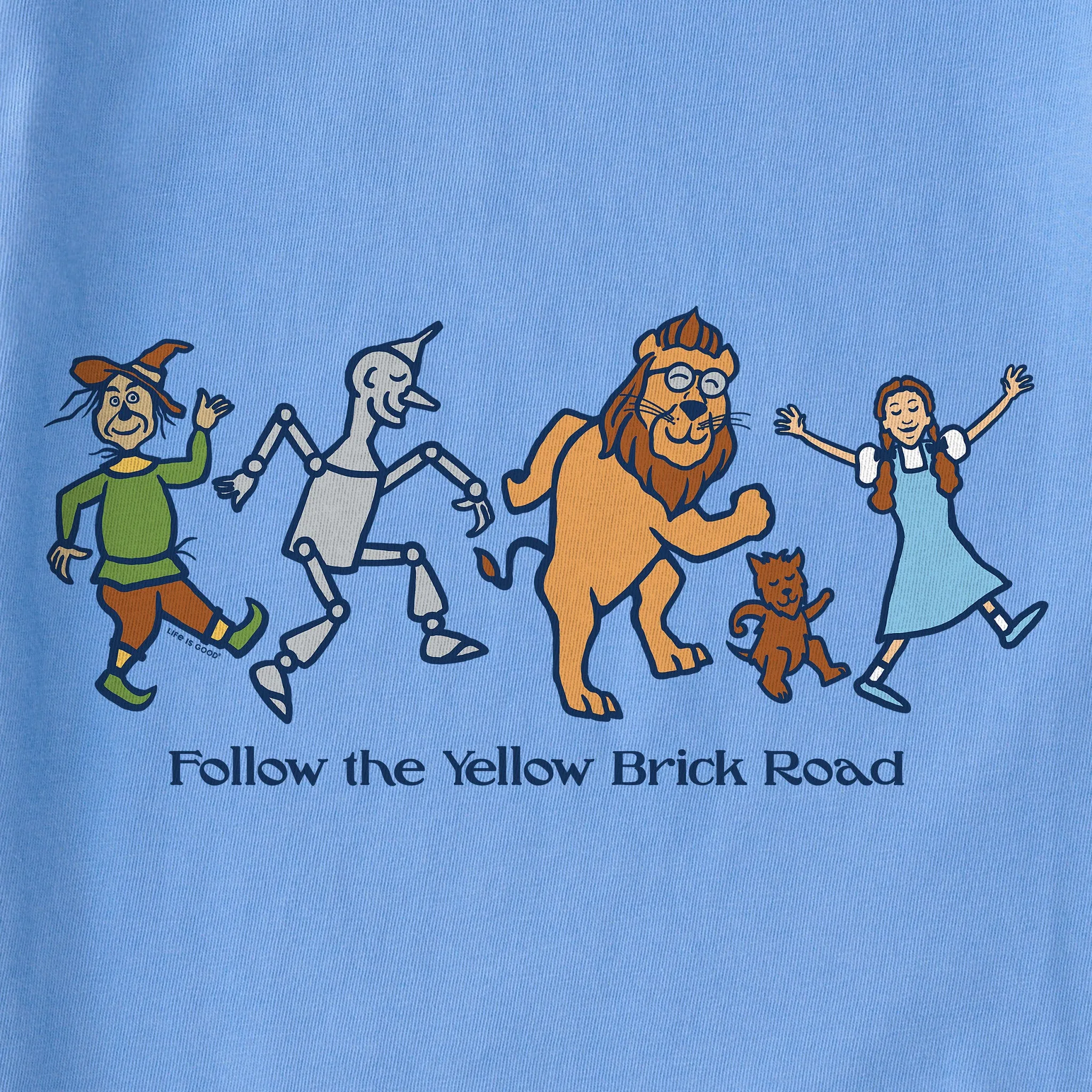 Women's Wizard of Oz Follow the Yellow Brick Road Simply True Crew Life is Good